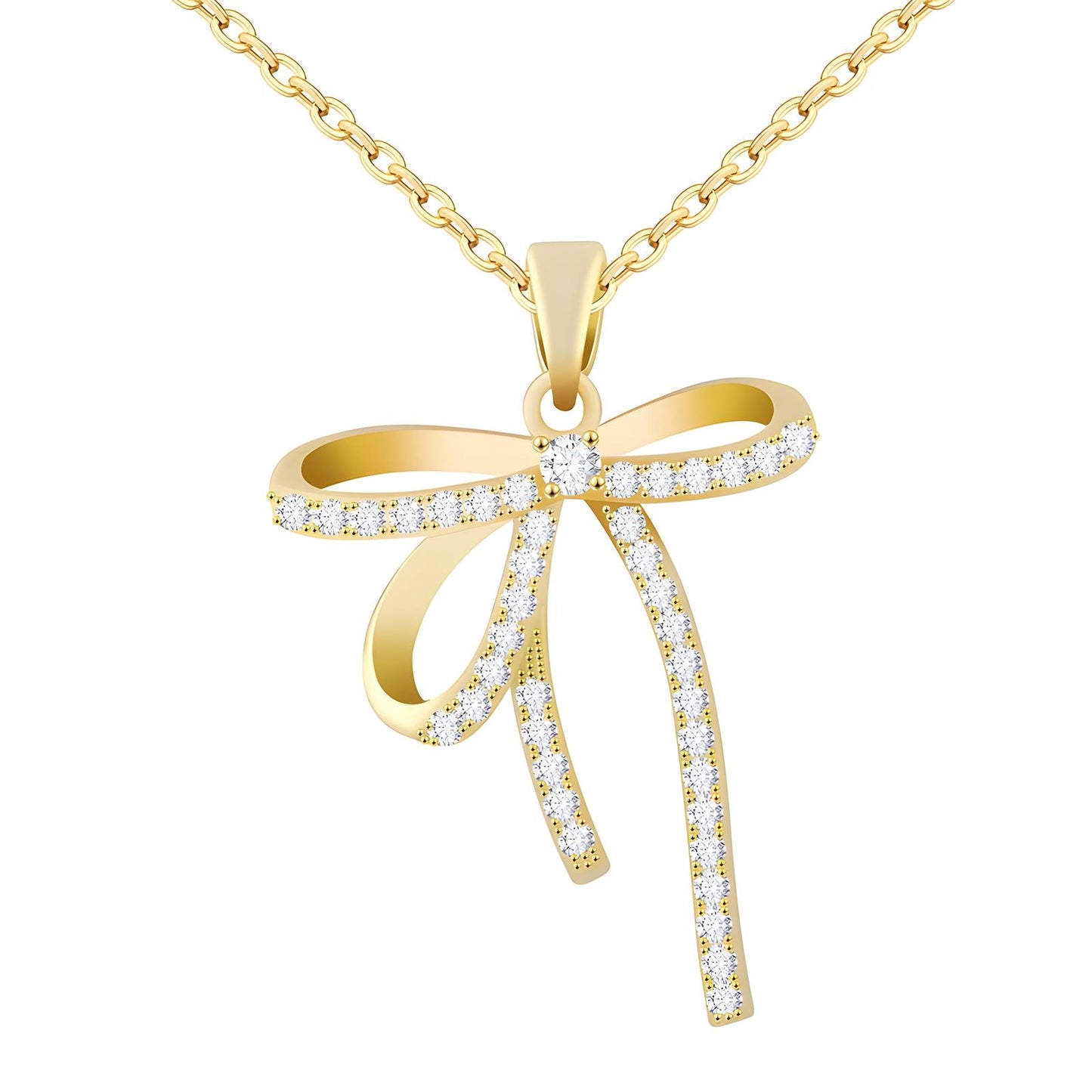 18K Gold Plated "Bow" Necklace