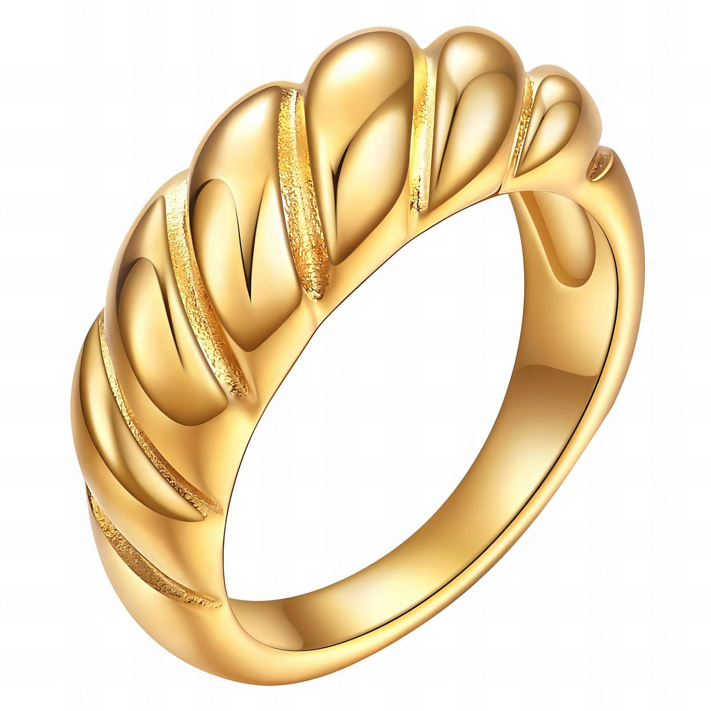 18K Gold Plated "Croissant" Ring