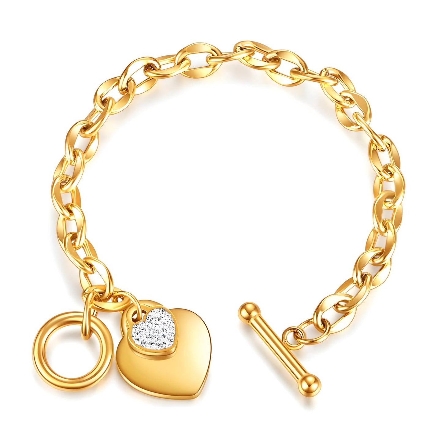 18K Gold Plated "Heart" Armband
