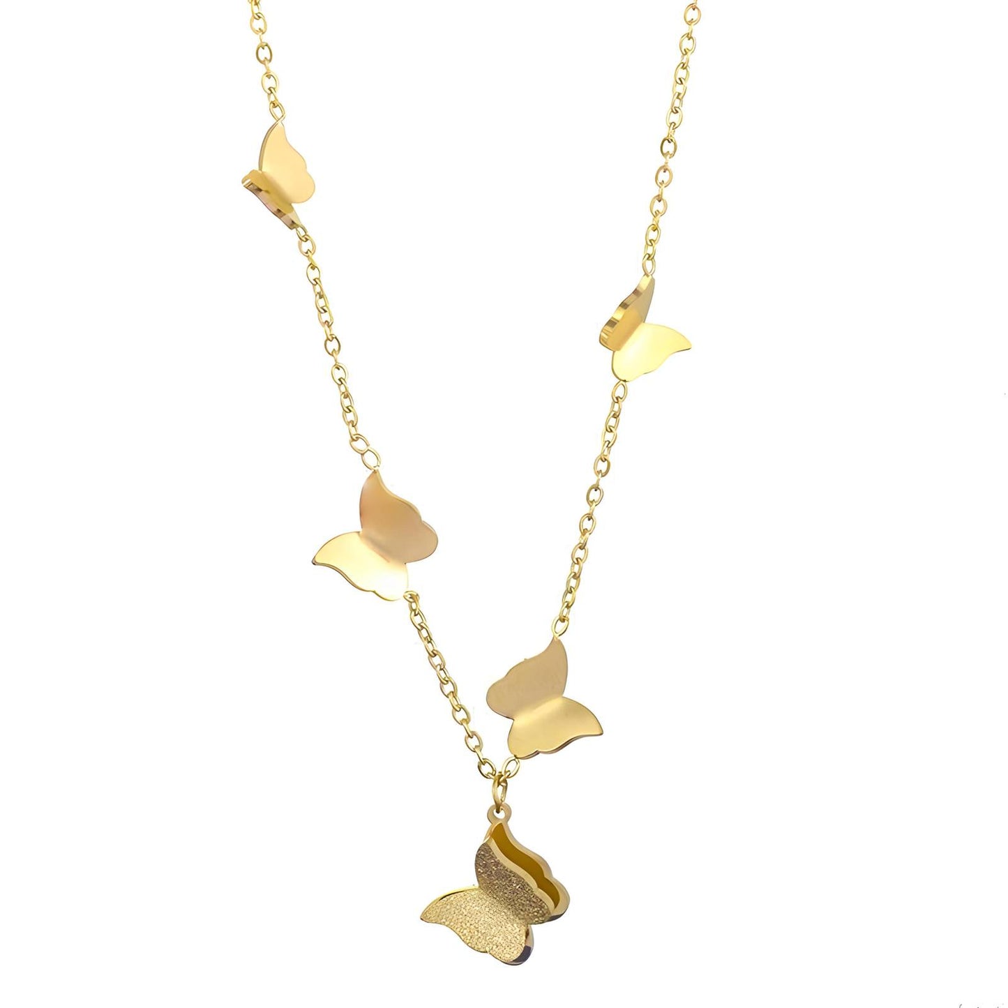 18K Gold Plated "Butterflies" Ketting
