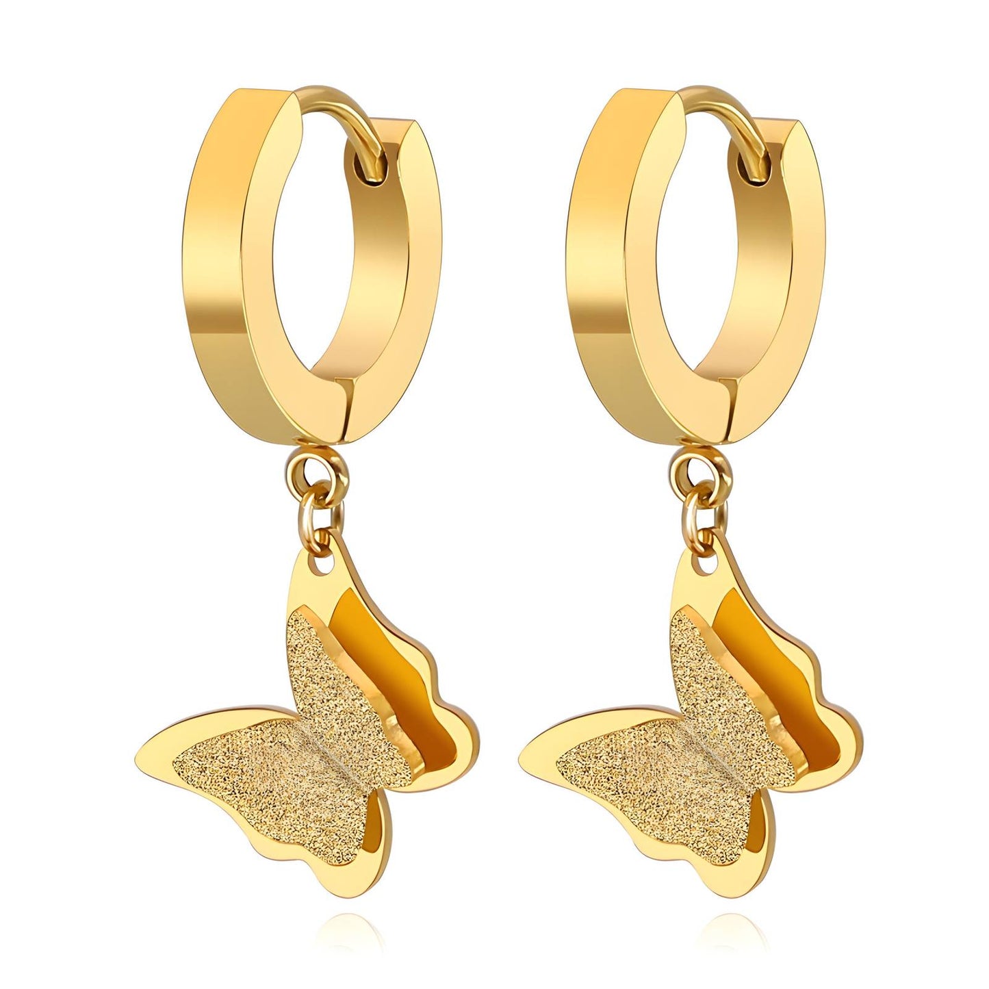 18K Gold Plated "Butterflies" Oorhangers