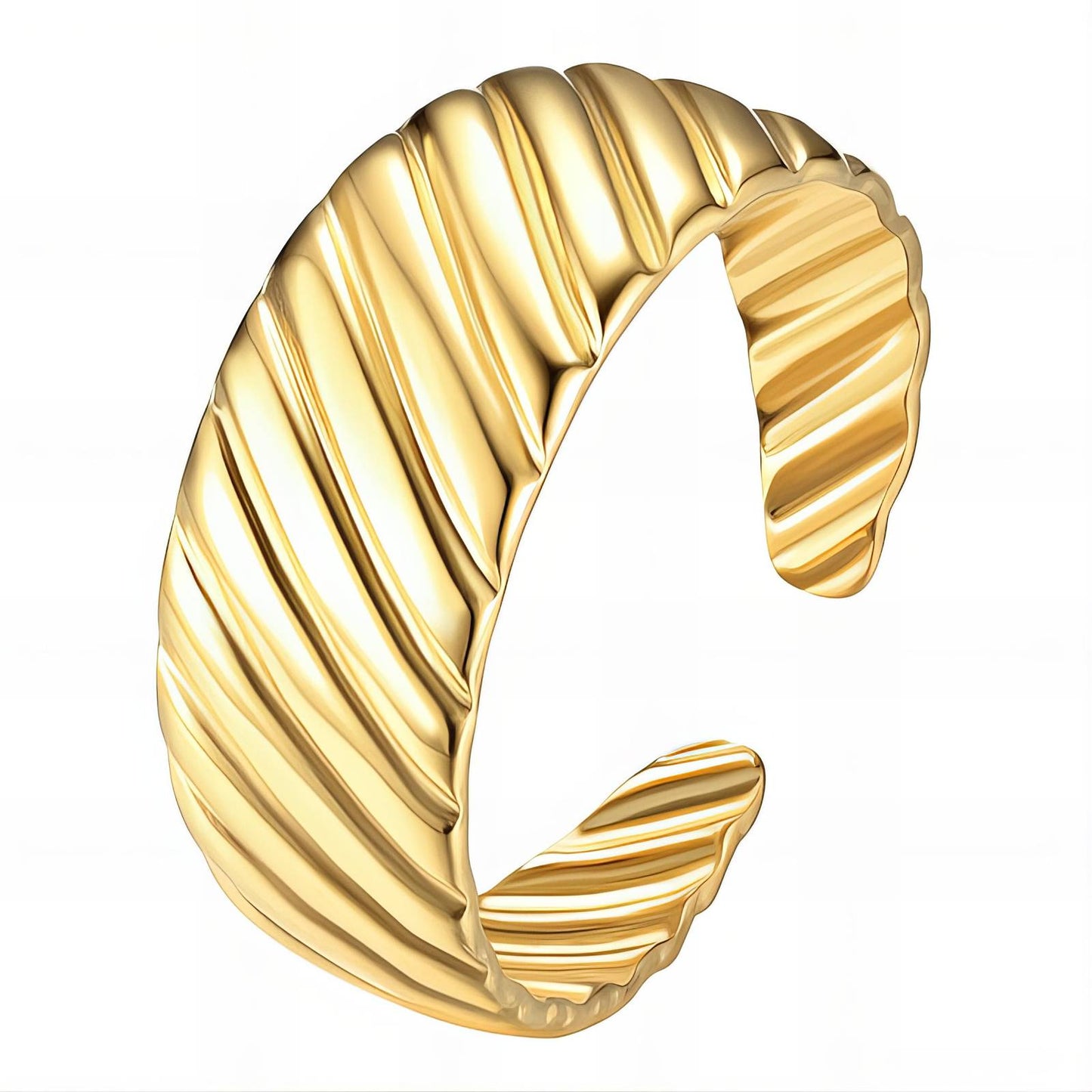 18K Gold Plated "Crescent" Ring