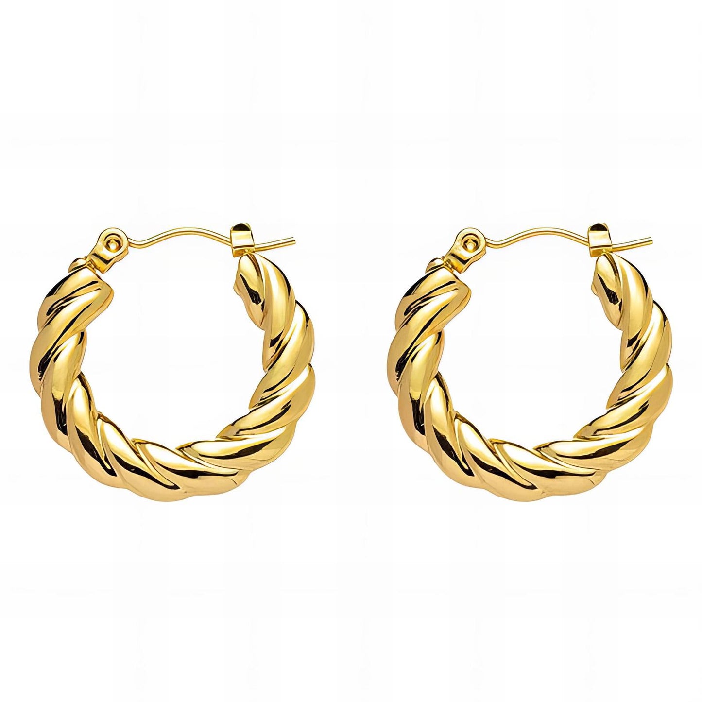 18K Gold Plated "Twist" Oorbellen